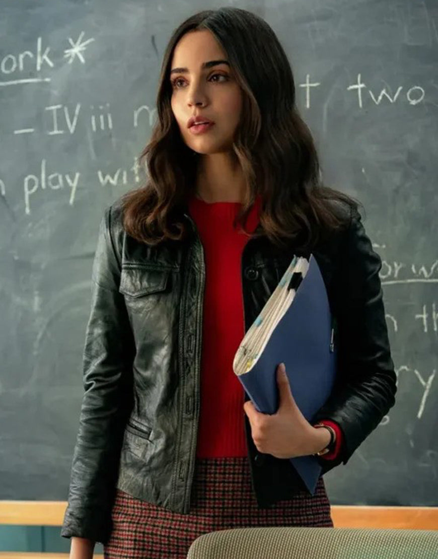 The Life List 2025 Sofia Carson Black Leather Jacket