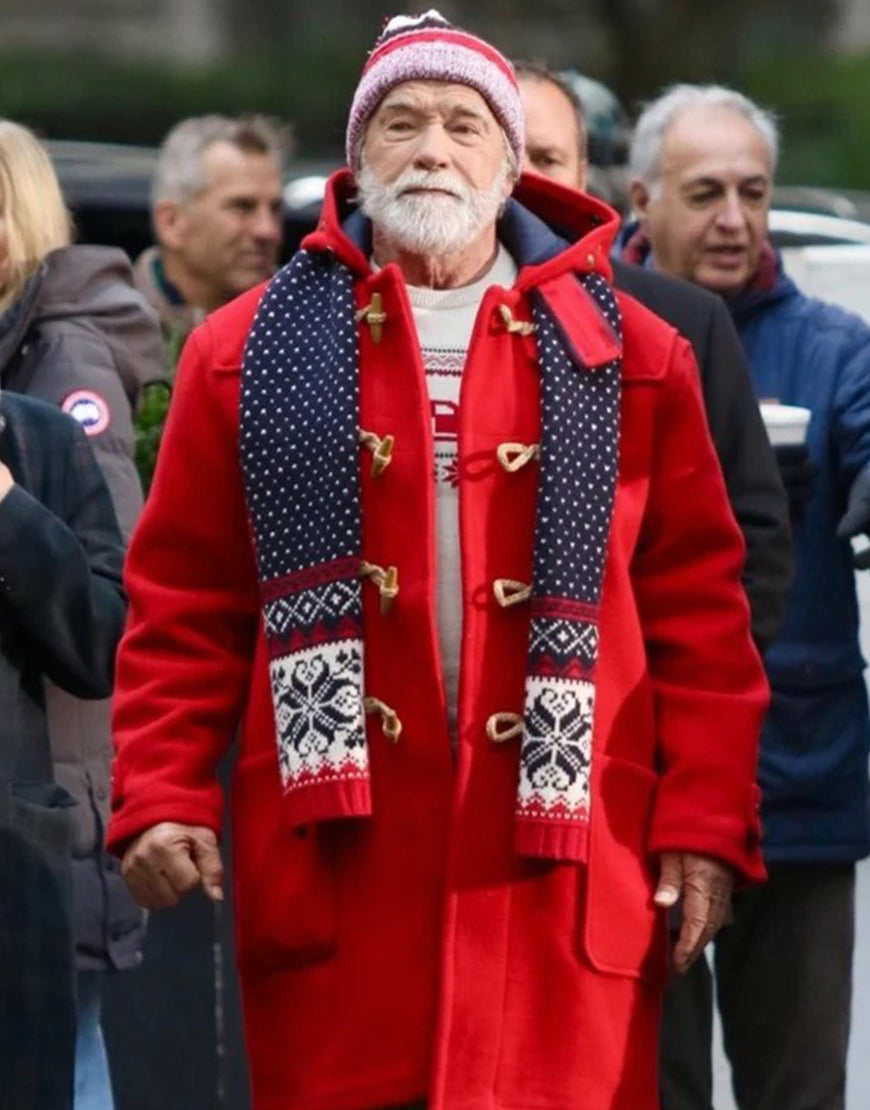 The Man With The Bag Arnold Schwarzenegger Red Coat