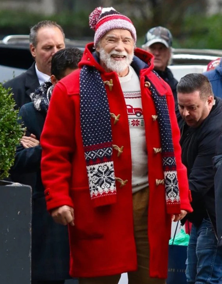 The Man With The Bag Arnold Schwarzenegger Red Coat
