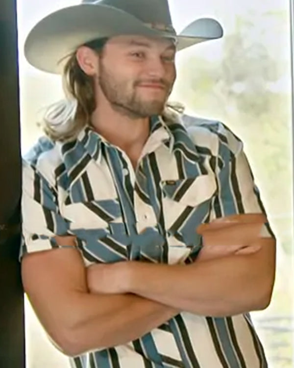 The McBee Dynasty Real American Cowboys Jesse McBee Blue Striped Shirt
