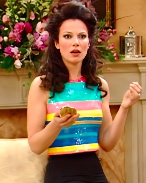 The Nanny S04 Fran Fine Striped Sequin Top