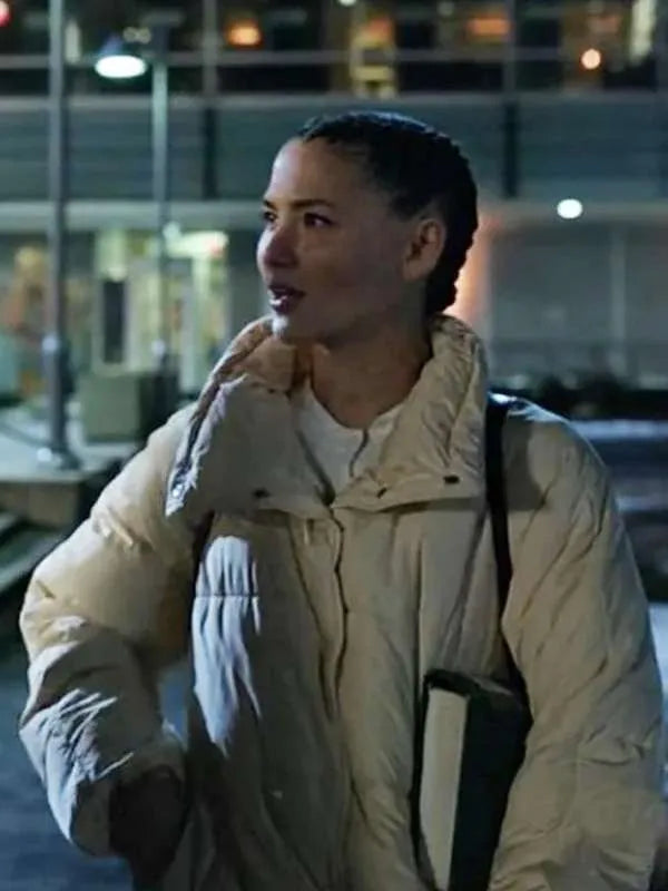 The Recruit Hannah Copeland White Puffer Jacket