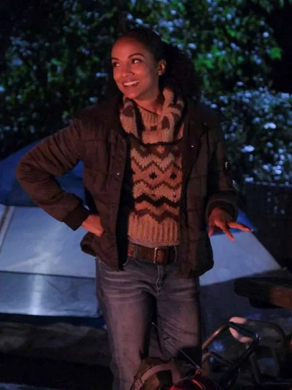 Nyla Harper The Rookie Black Puffer Jacket