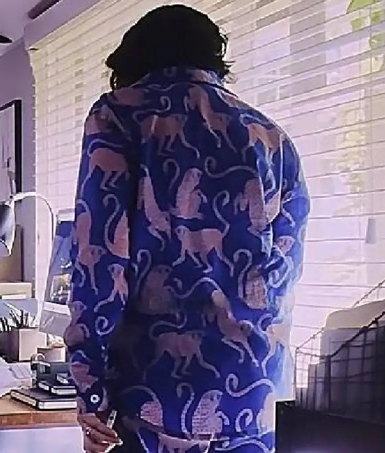 The Roses Olivia Colman Blue Printed Shirt