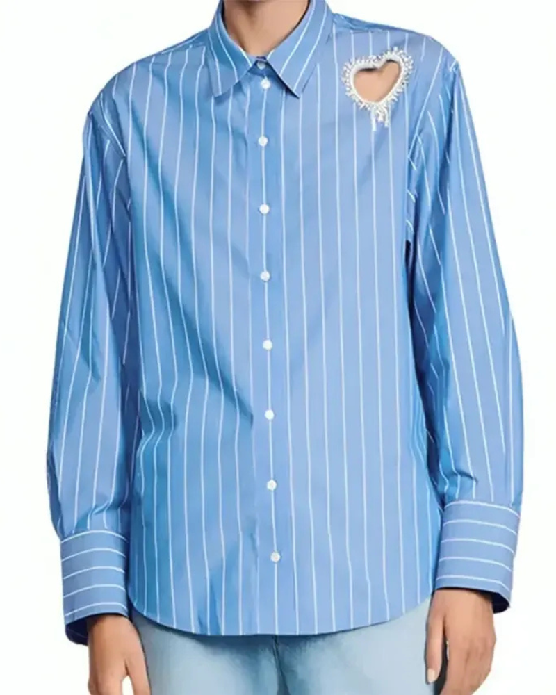 The Sex Lives Of College Girls S03 Amrit Kaur Heart Cut Blue Shirt