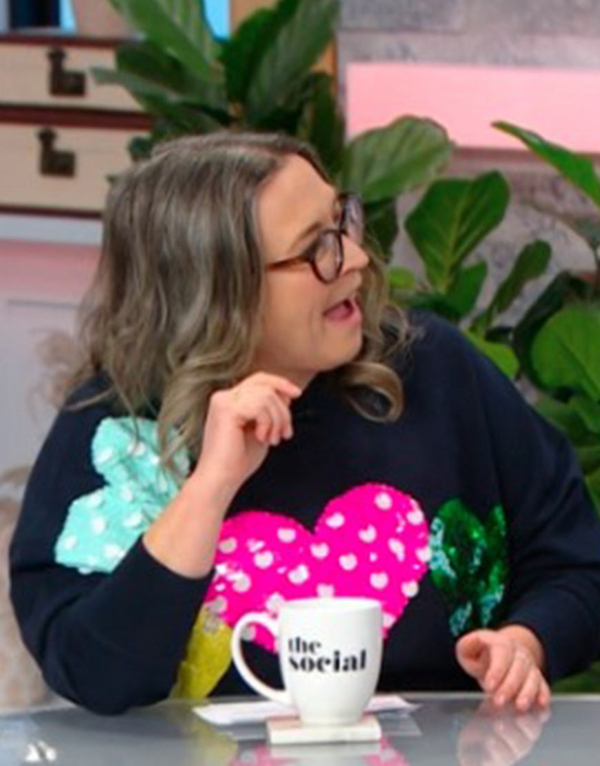 The Social 2025 Heart Embellished Sweatshirt