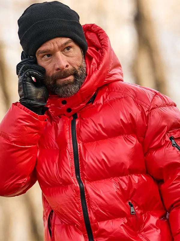 The Sticky 2024 Mike Byrne Red Puffer Jacket