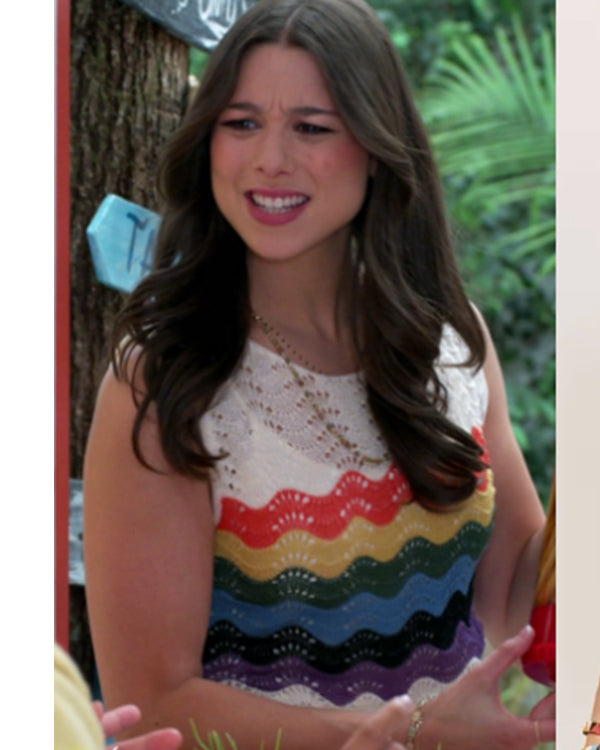 The Thundermans Undercover Kira Kosarin Rainbow Crochet Top