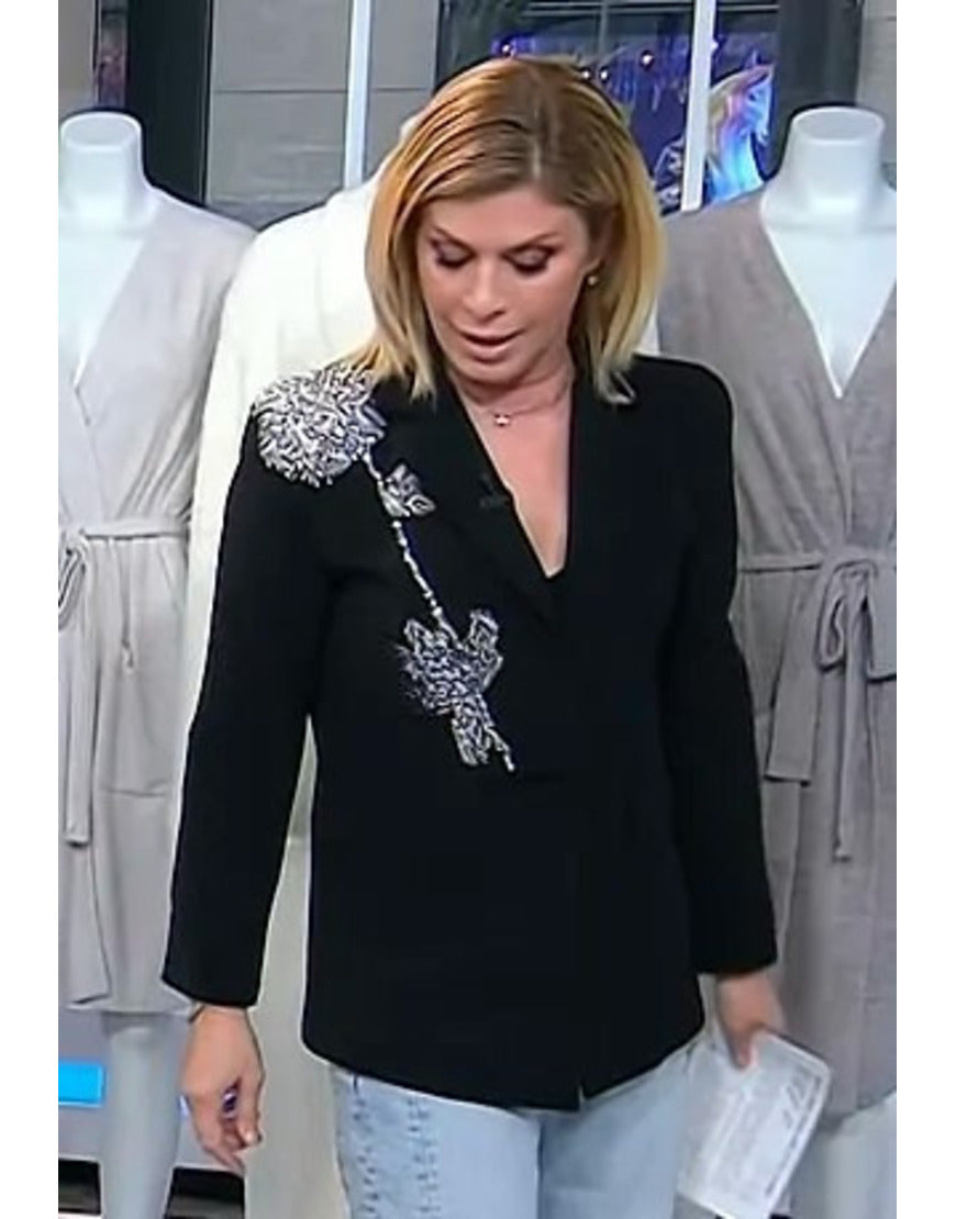 The Today Show 2025 Jill Martin Floral Embellished Blazer