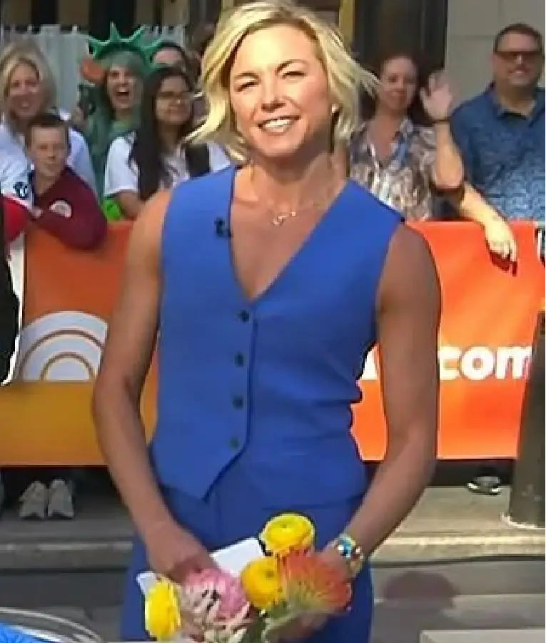 The Today Show 2025 Liz Plosser Blue Vest