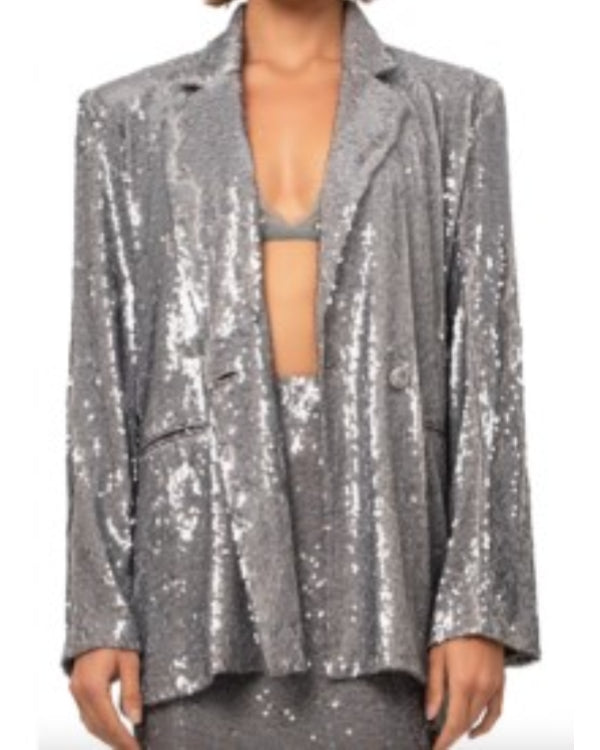 The Today Showa Hoda Kotb Silver Sequin Blazer
