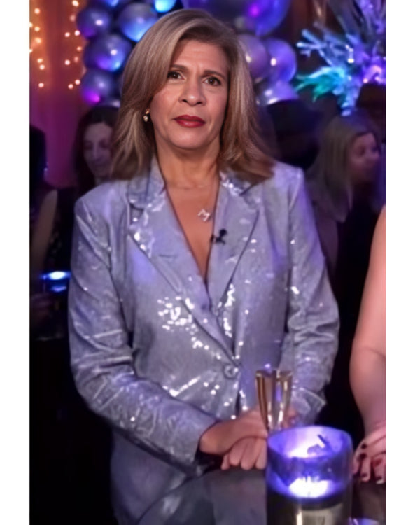 The Today Showa Hoda Kotb Silver Sequin Blazer