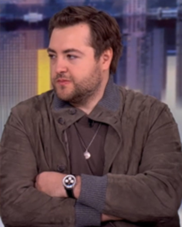 The View 2025 Michael Gandolfini Brown Suede Jacket