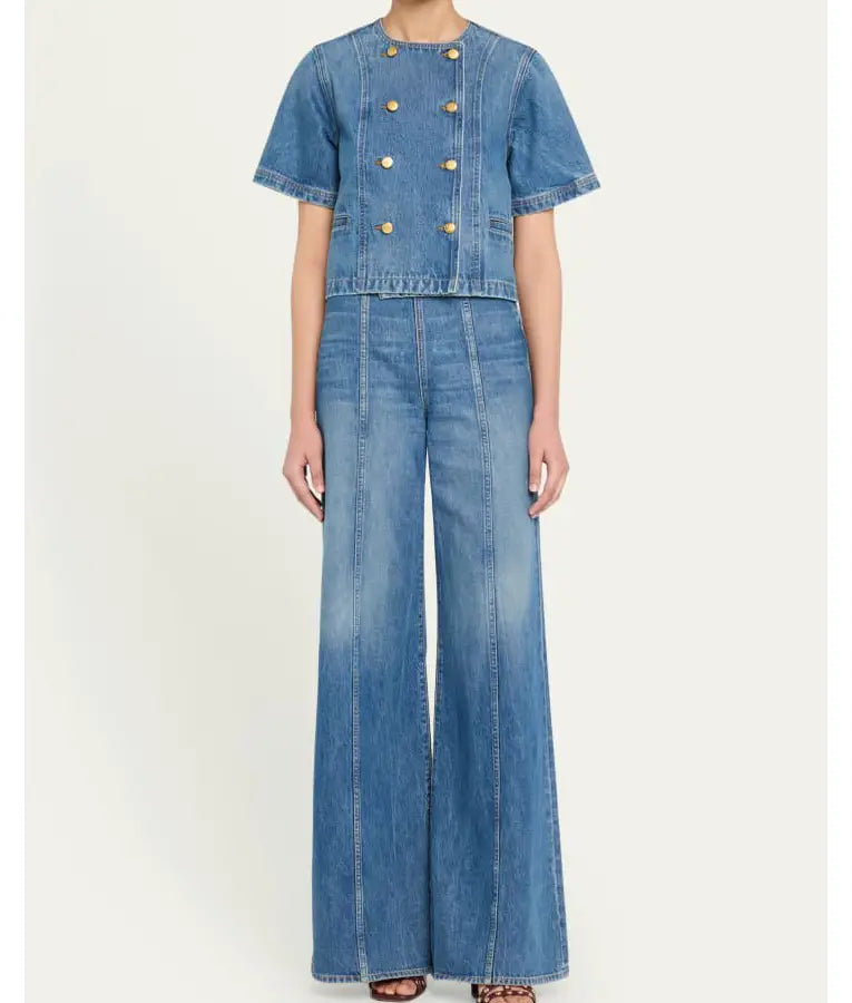 The View 2025 Sunny Hostin Denim Crop Jacket
