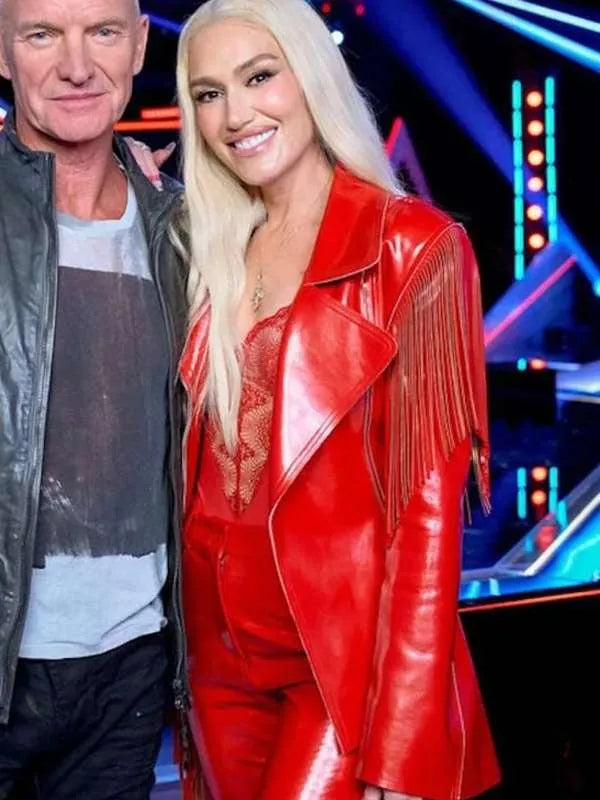 The Voice S26 Gwen Stefani Red Fringe Blazer