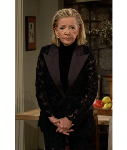 The Young and the Restless 2025 Melody Thomas Scott Black Lace Blazer