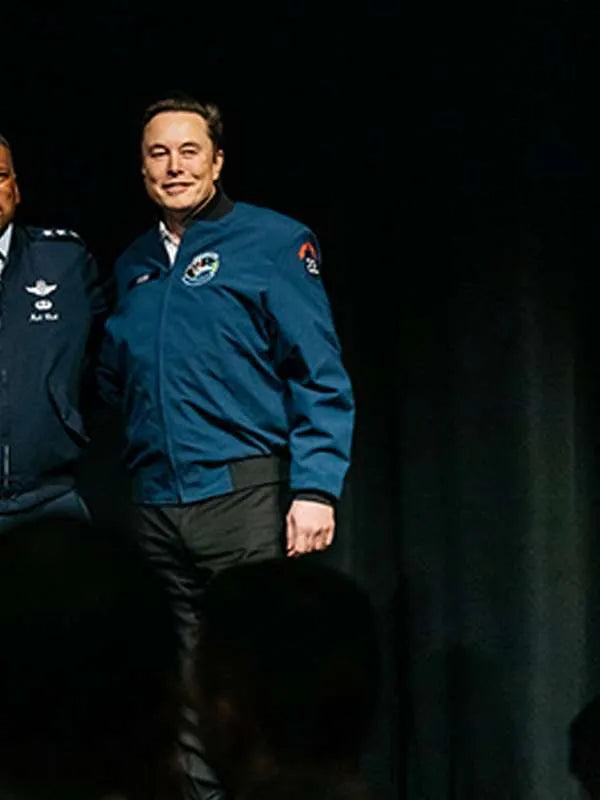 TheAirForceAcademyElonMuskBlueBomberJackets