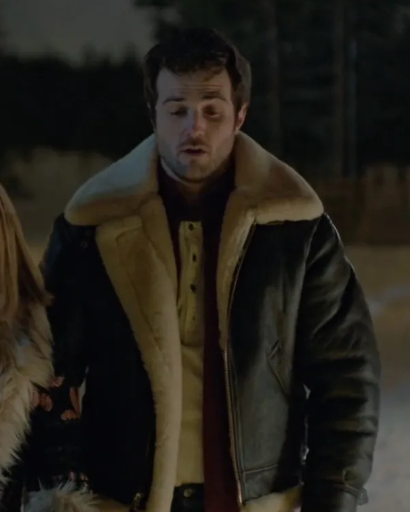 The Finnish Line Beau Mirchoff Black Shearling Leather Jacket