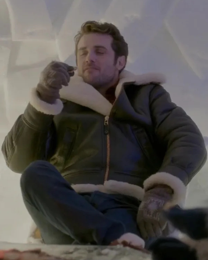 The Finnish Line Beau Mirchoff Black Shearling Leather Jacket