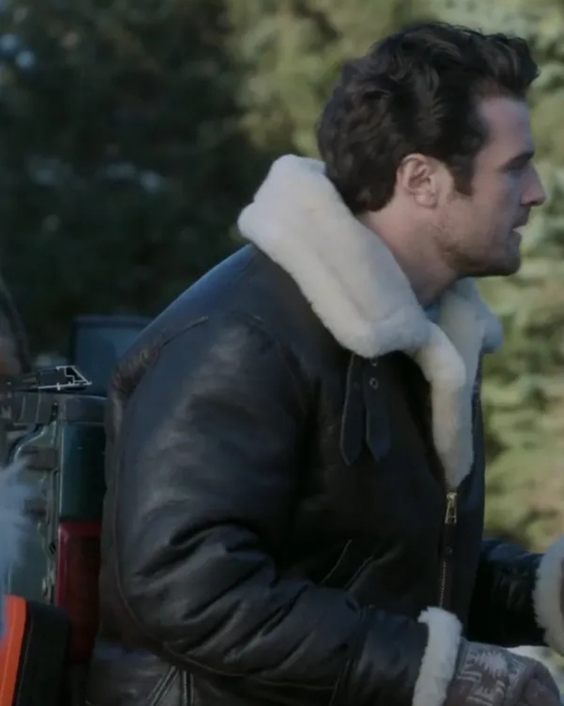 The Finnish Line Beau Mirchoff Black Shearling Leather Jacket