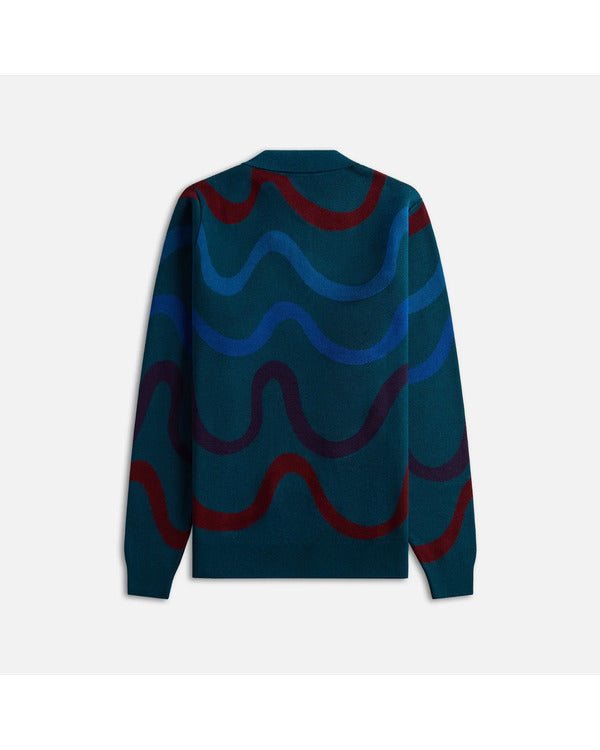 The Neighborhood S07 Marcel Spears Green Swirl Print Sweater