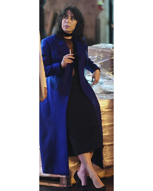The Penguin 2024 Cristin Milioti Blue Trench Coat
