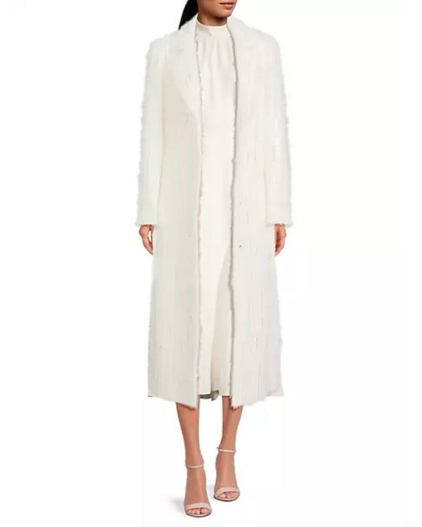The Today Show 2024 Hoda Kotb White Embellished Coat