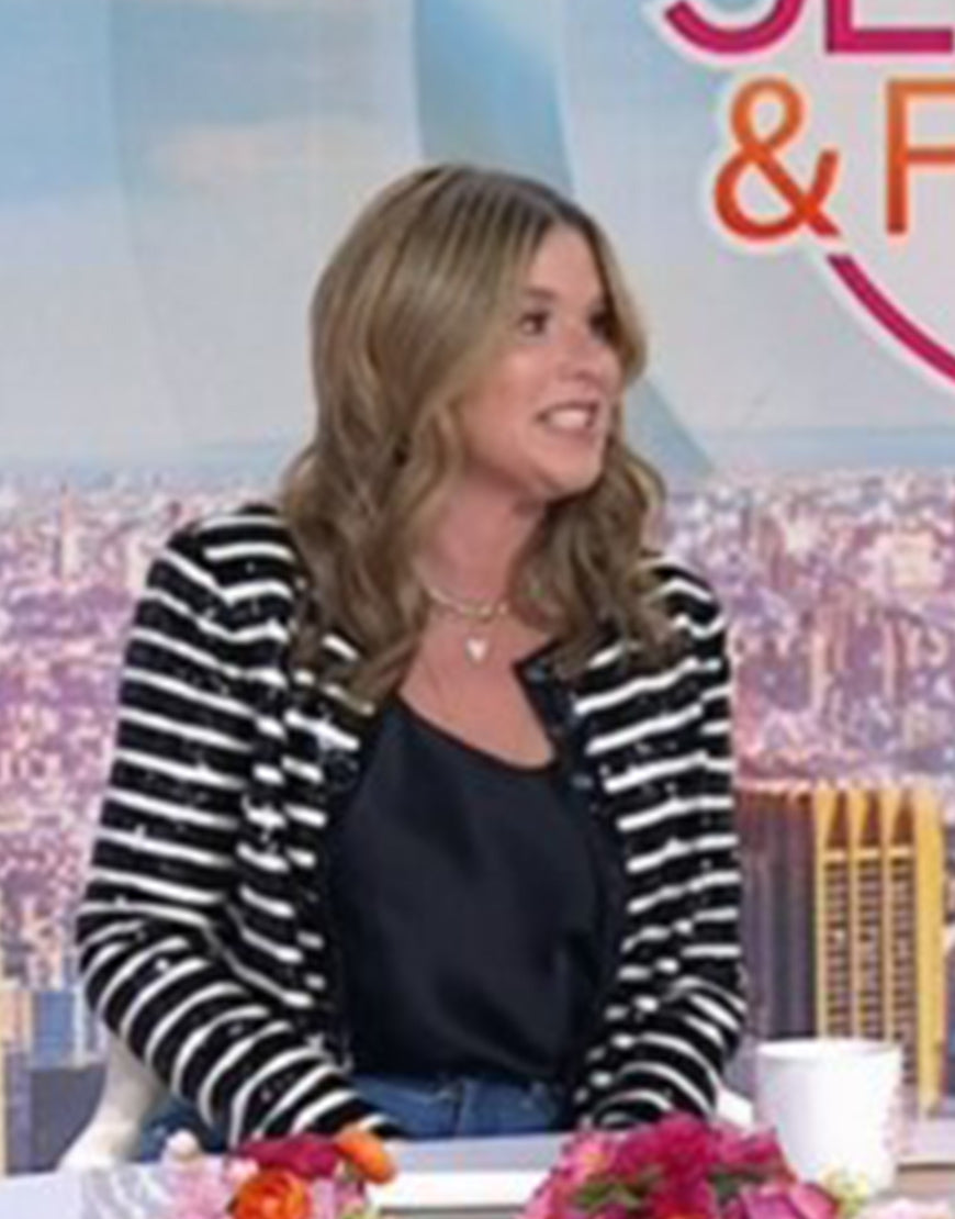 The Today Show 2025 Jenna Sequin Striped Jacket