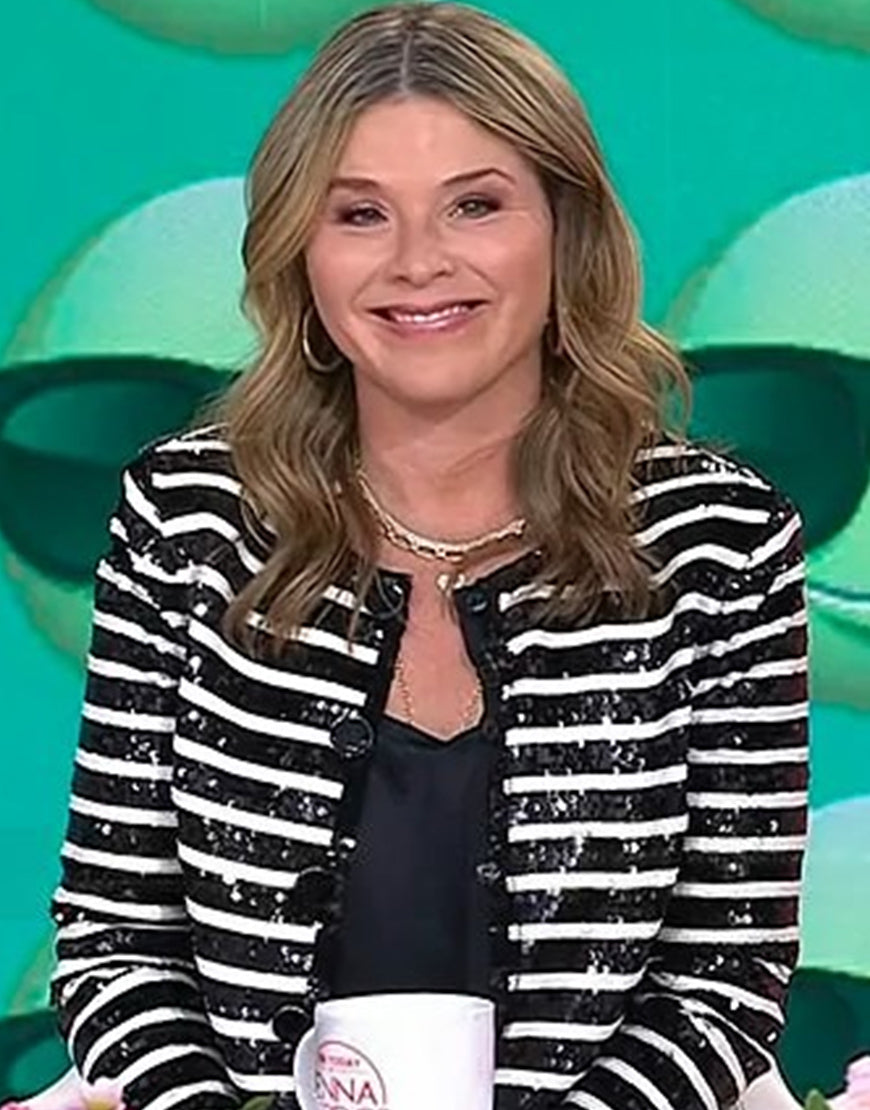 The Today Show 2025 Jenna Sequin Striped Jacket