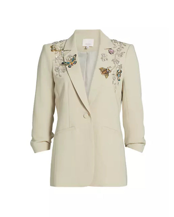 The View 2025 Joy Behar Beige Beaded Blazer