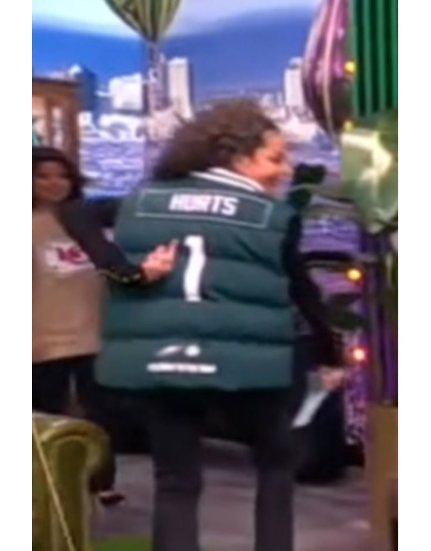 The View 2025 Sunny Hostin Green Eagles Puffer Vest