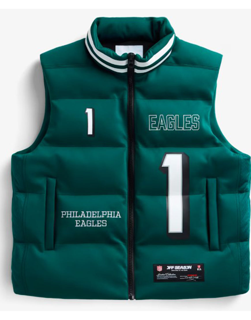 The View 2025 Sunny Hostin Green Eagles Puffer Vest