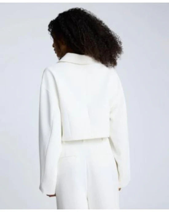 The Voice S28 Yoshihanaa White Snap-Arm Jacket