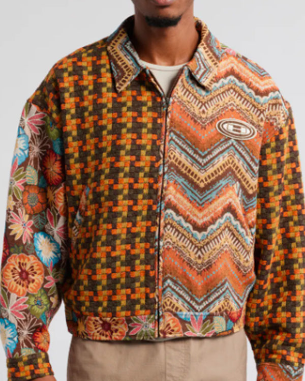 TheVoiceSeason26AdamBohananOrangeMixPrintPatchworkattractiveJacket