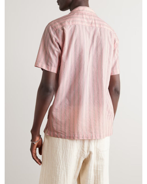 The White Lotus S03 Sam Nivola Pink Striped Shirt