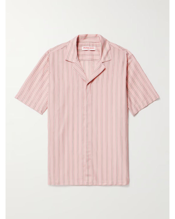 The White Lotus S03 Sam Nivola Pink Striped Shirt