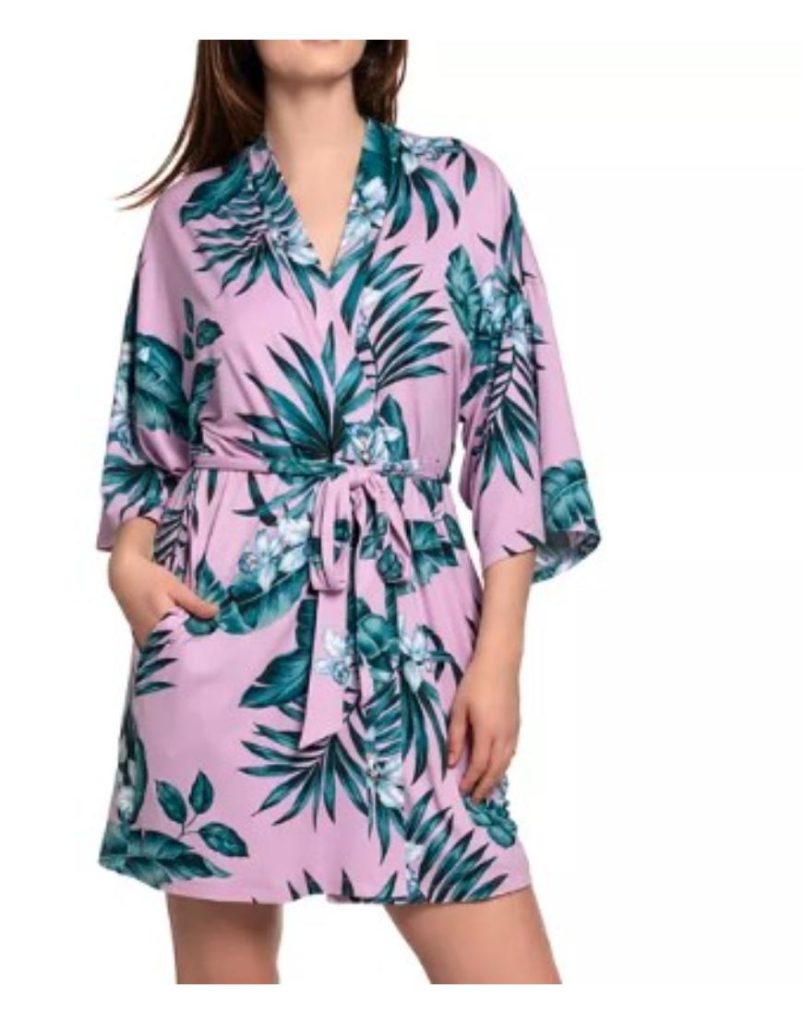 The Young And The Restless 2025 Christel Khalil Palm Leaf Print Short Robe