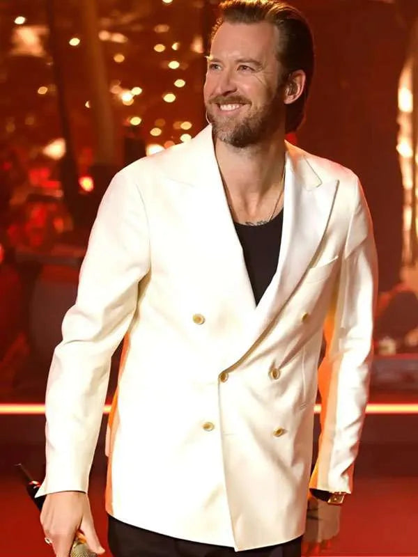 Dallas Jackets - This Winter’s Night Tour Charles Kelley White Blazer