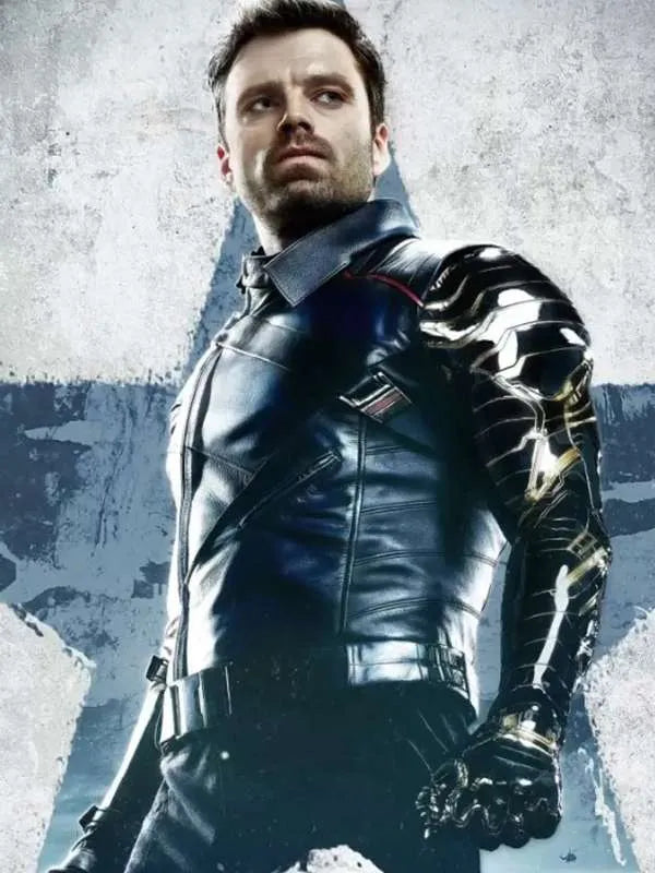 Bucky Barnes Thunderbolts Black Leather Jacket