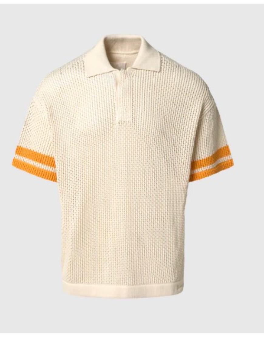 Tight End University Travis Kelce Crochet Knit Polo Shirt