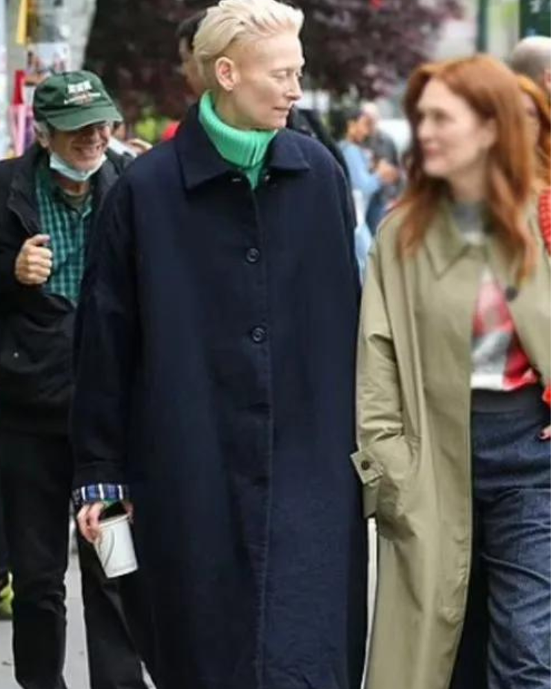 The Room Next Door 2024 Tilda Swinton Black Coat