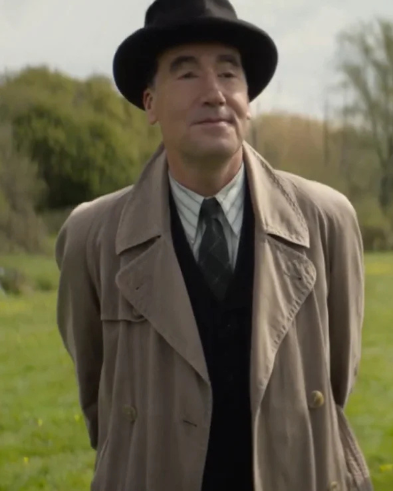 TimMcmullanMoonflowerMurdersTvSeriesAtticusPundBeigeCottonTrenchCoat