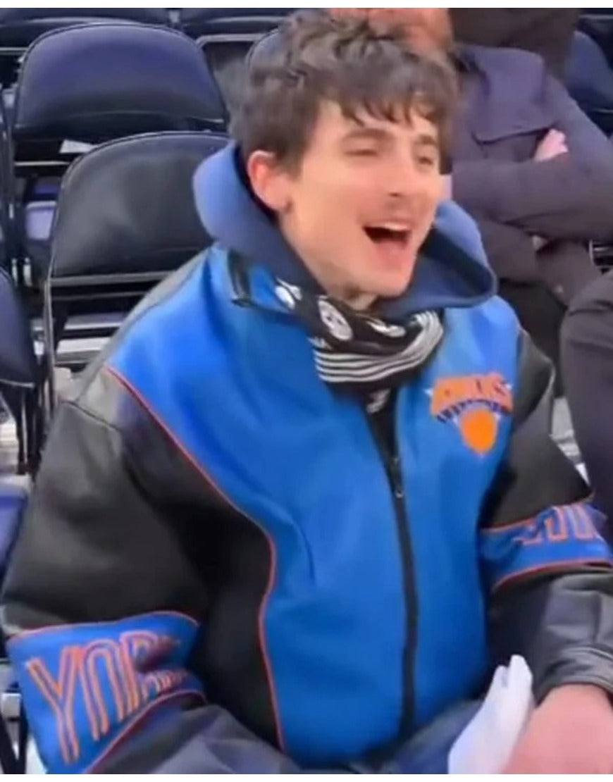 Timothée Chalamet New York Knicks Leather Jacket
