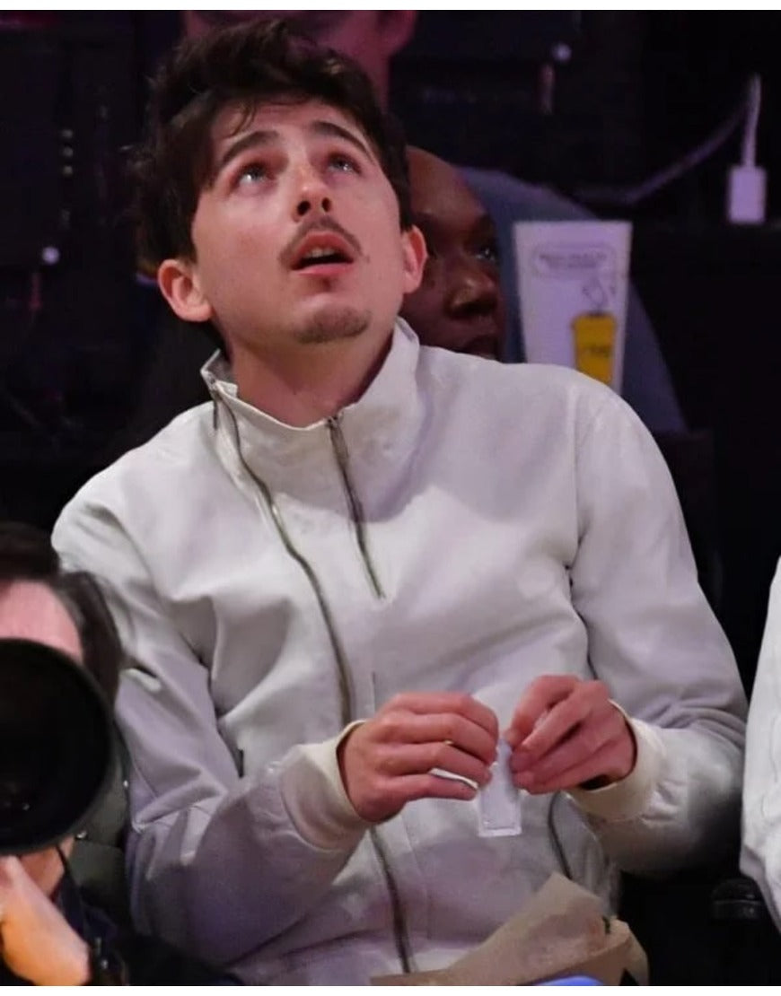 Timothee Chalamet White Jacket