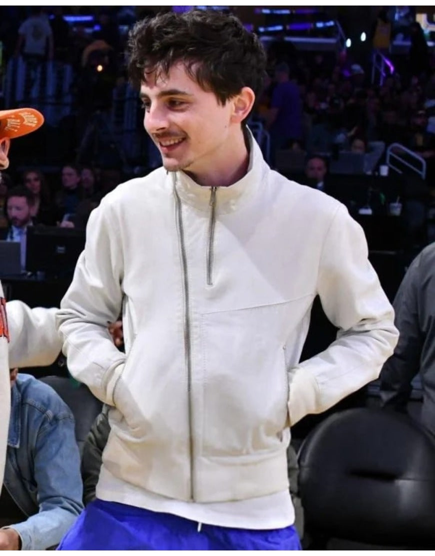 Timothee Chalamet White Jacket