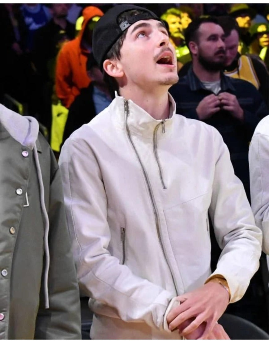 Timothee Chalamet White Jacket
