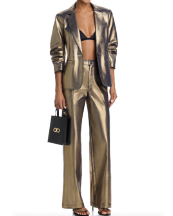 Today Hoda Kotb gold metallic Suit
