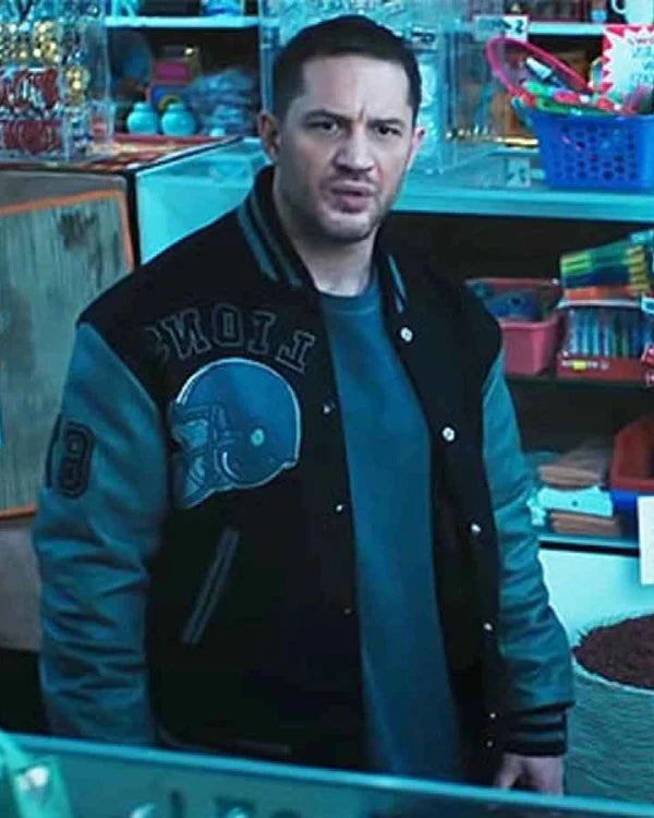 Tom Hardy Venom 2 Eddie Brock Black Varsity Jacket