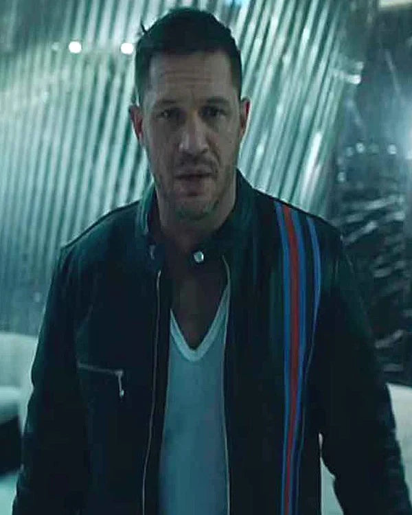 Tom Hardy Venom 2 Eddie Brock Cafe Racer Leather Jacket