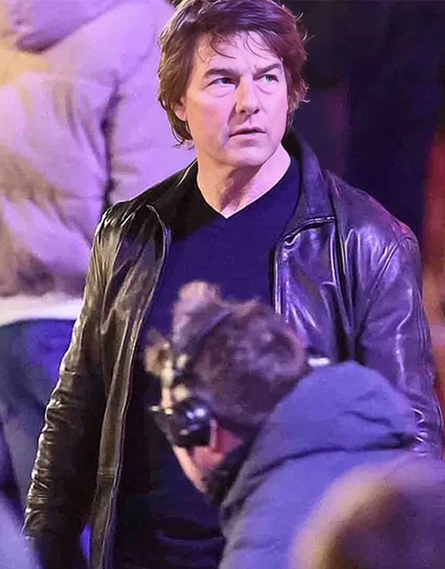 TomCruiseFilmMissionImpossibleTheFinalReckoning2025EthanHuntBlackLeatherJackets